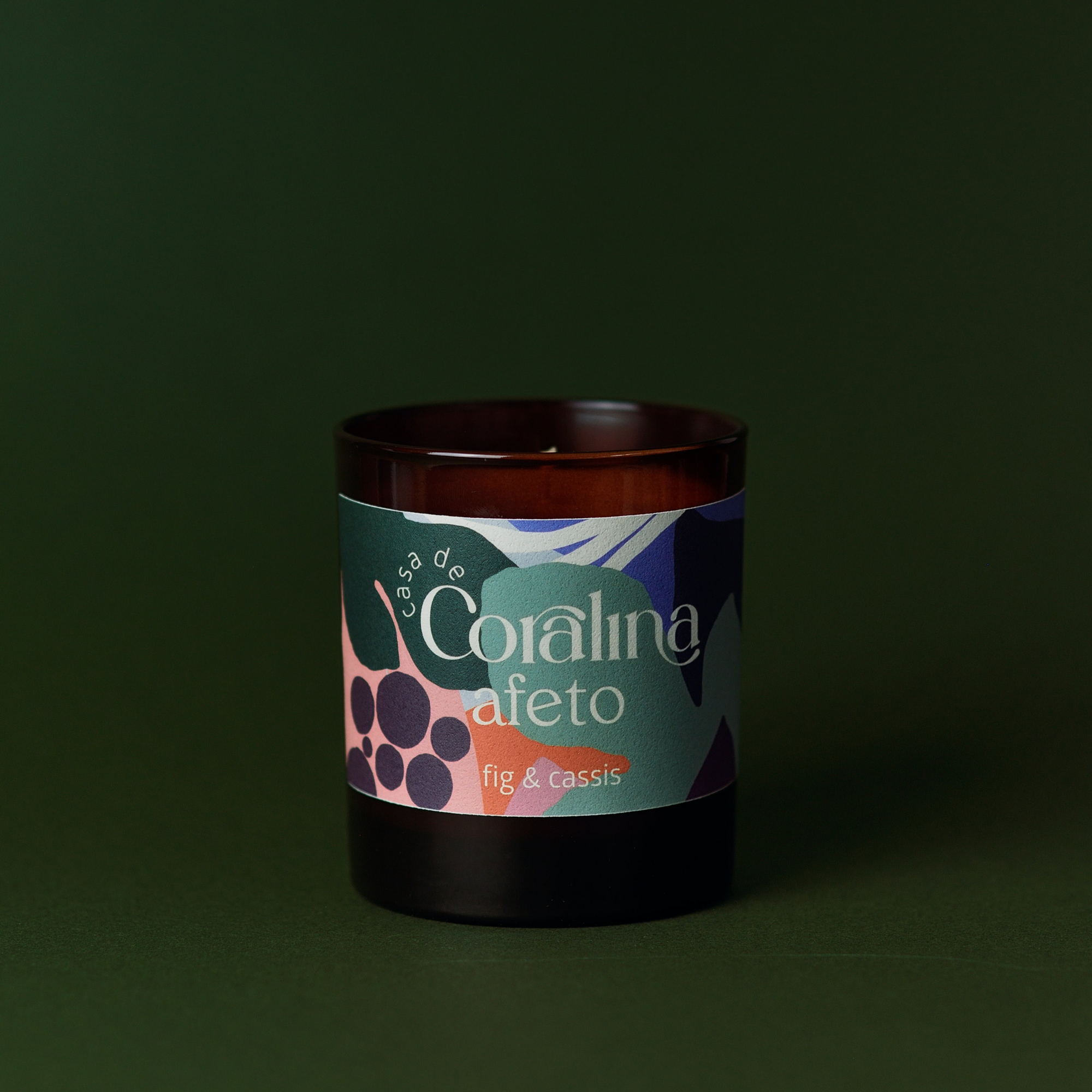 Candle Afeto - Fig & Cassis - Large Amber Jar- 220g