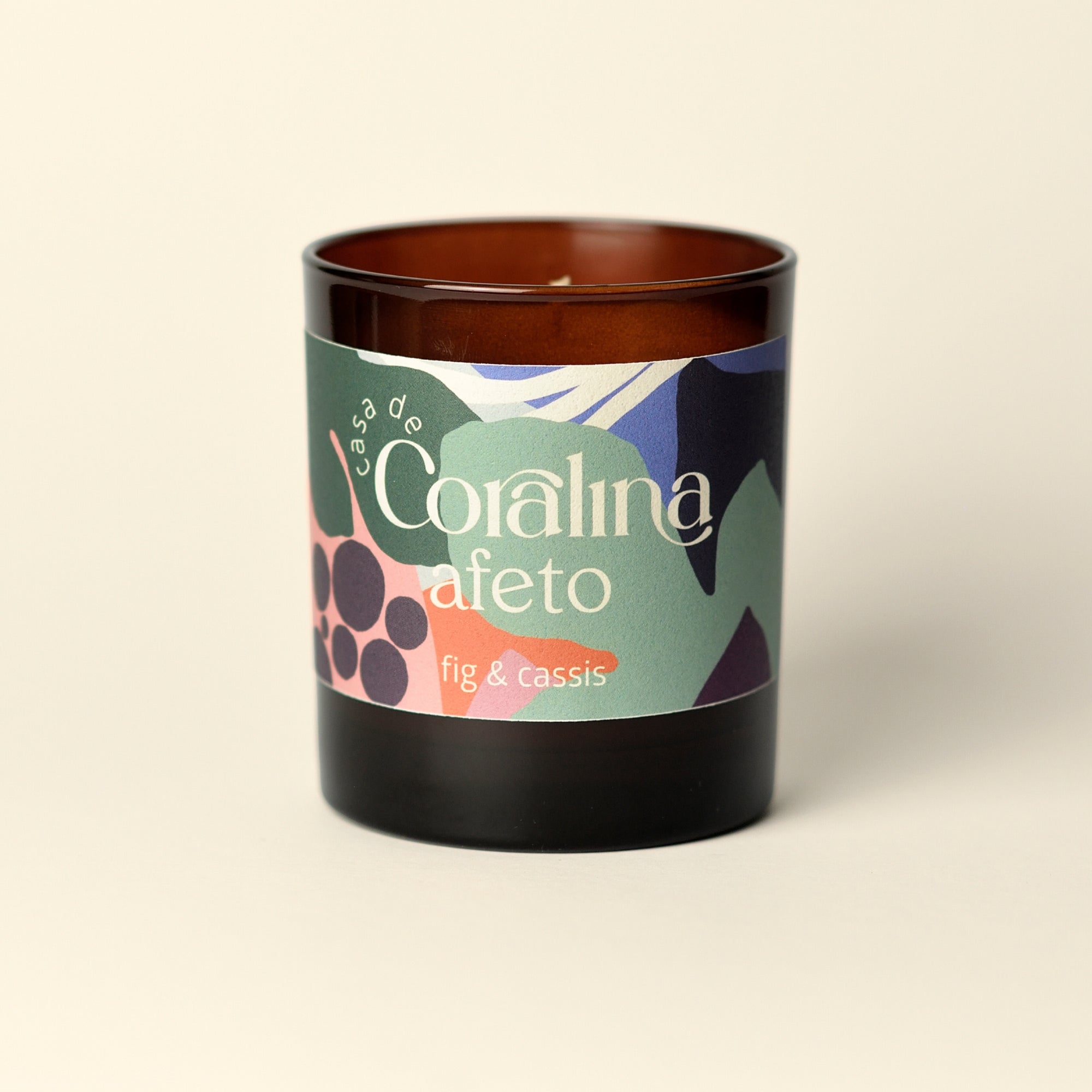 Candle Afeto - Fig & Cassis - Large Amber Jar- 220g