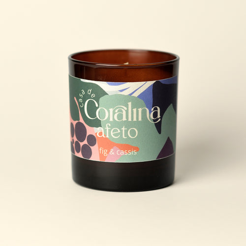 Candle Afeto - Fig & Cassis - Large Amber Jar- 220g