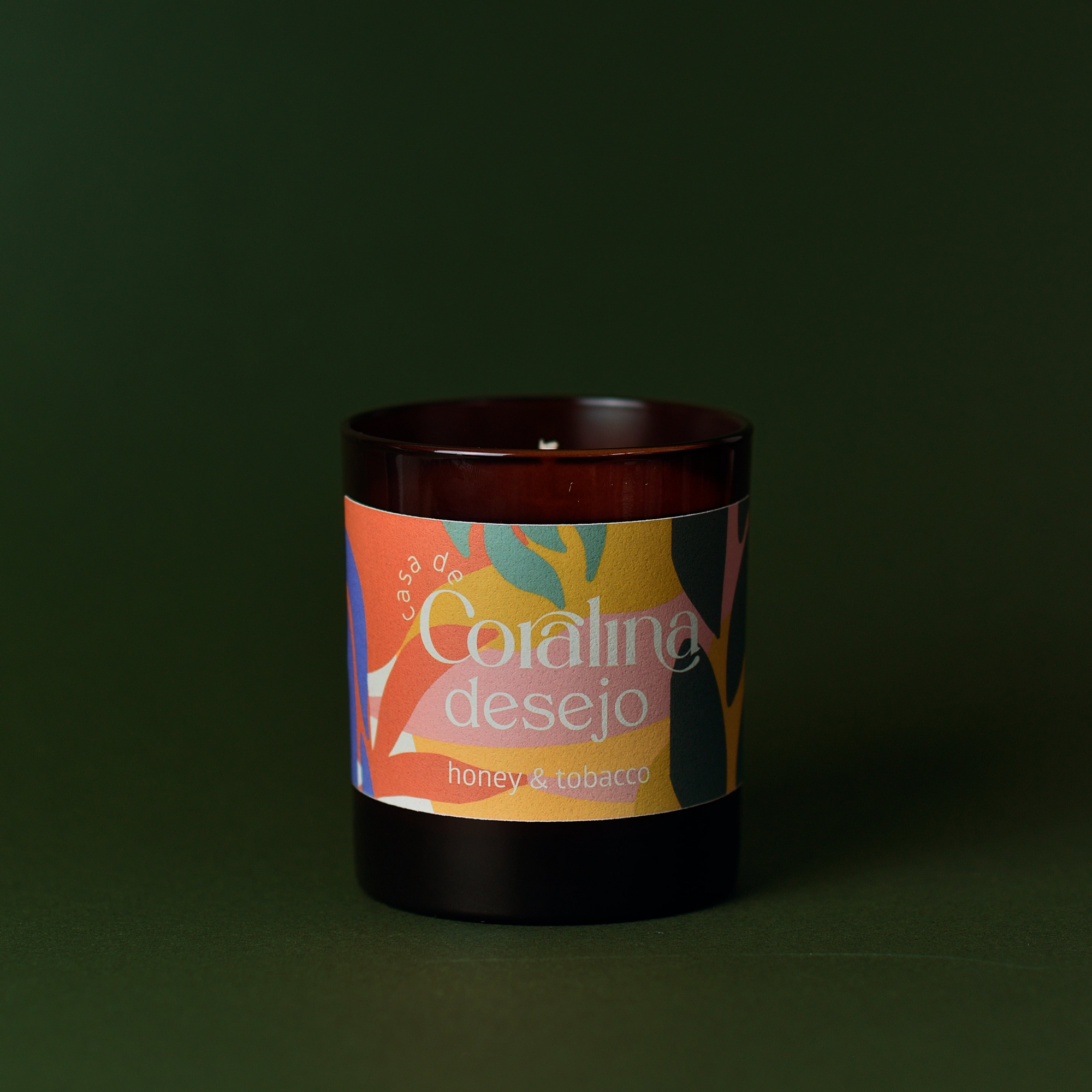 Candle Desejo - Honey & Tobacco - Large Amber Jar - 220g