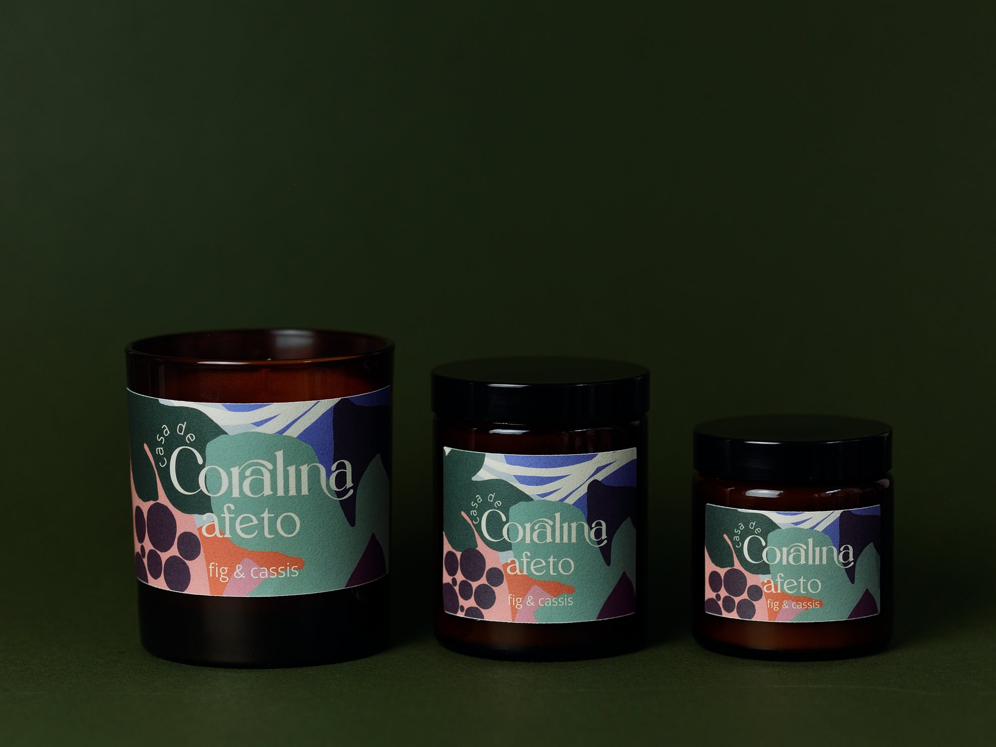 Candle Afeto - Fig & Cassis - Large Amber Jar- 220g