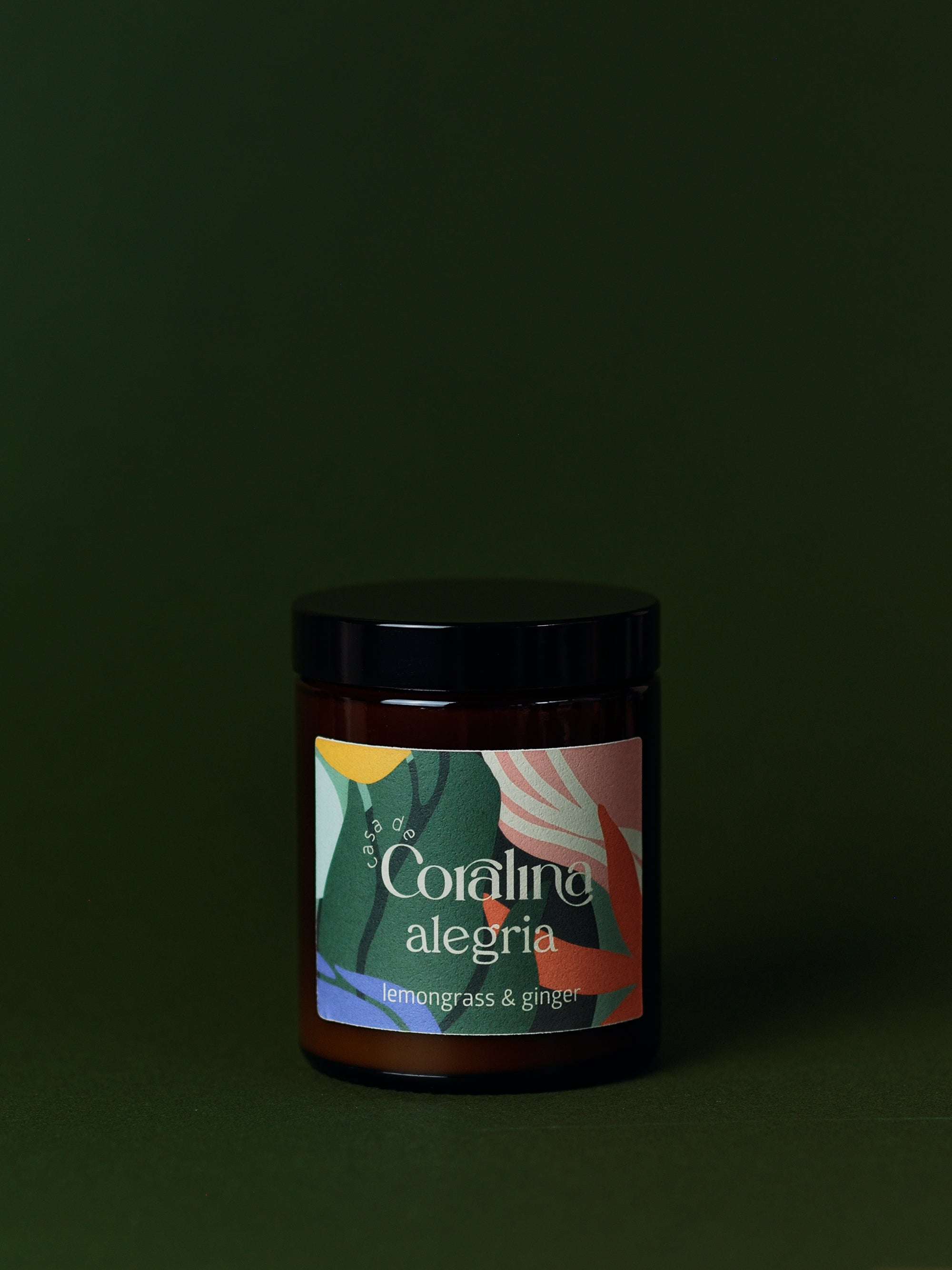Candle Alegria - Lemongrass & Ginger - Medium Amber Jar - 150g
