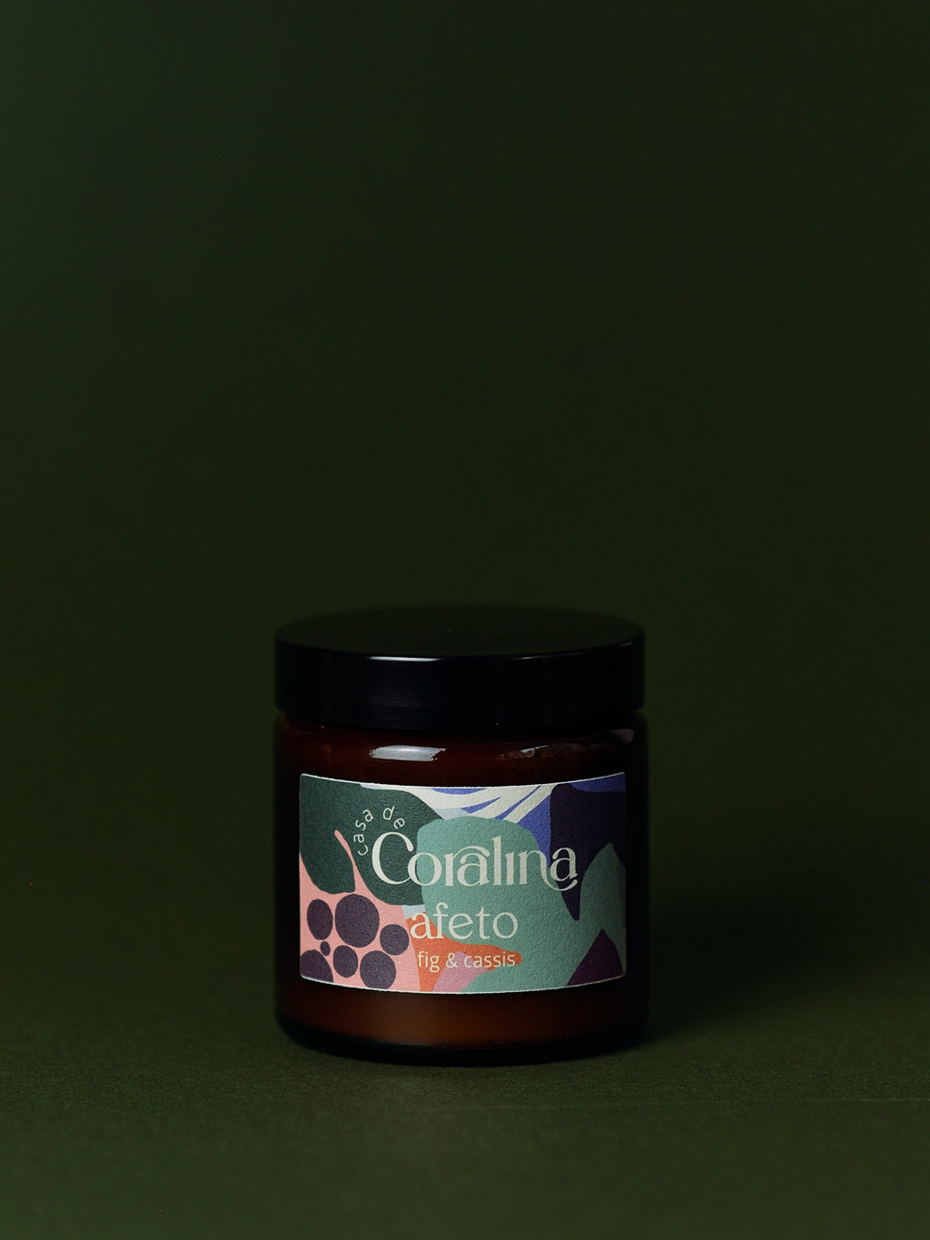 Candle Afeto - Fig & Cassis - Small Amber Jar - 90g