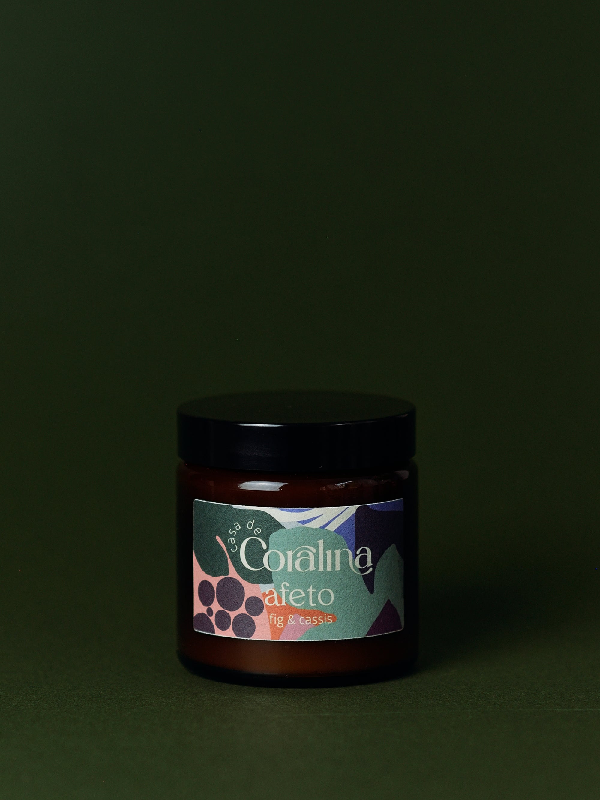 Candle Afeto - Fig & Cassis - Small Amber Jar - 90g