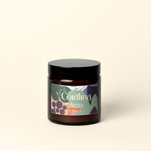 Candle Afeto - Fig & Cassis - Small Amber Jar - 90g