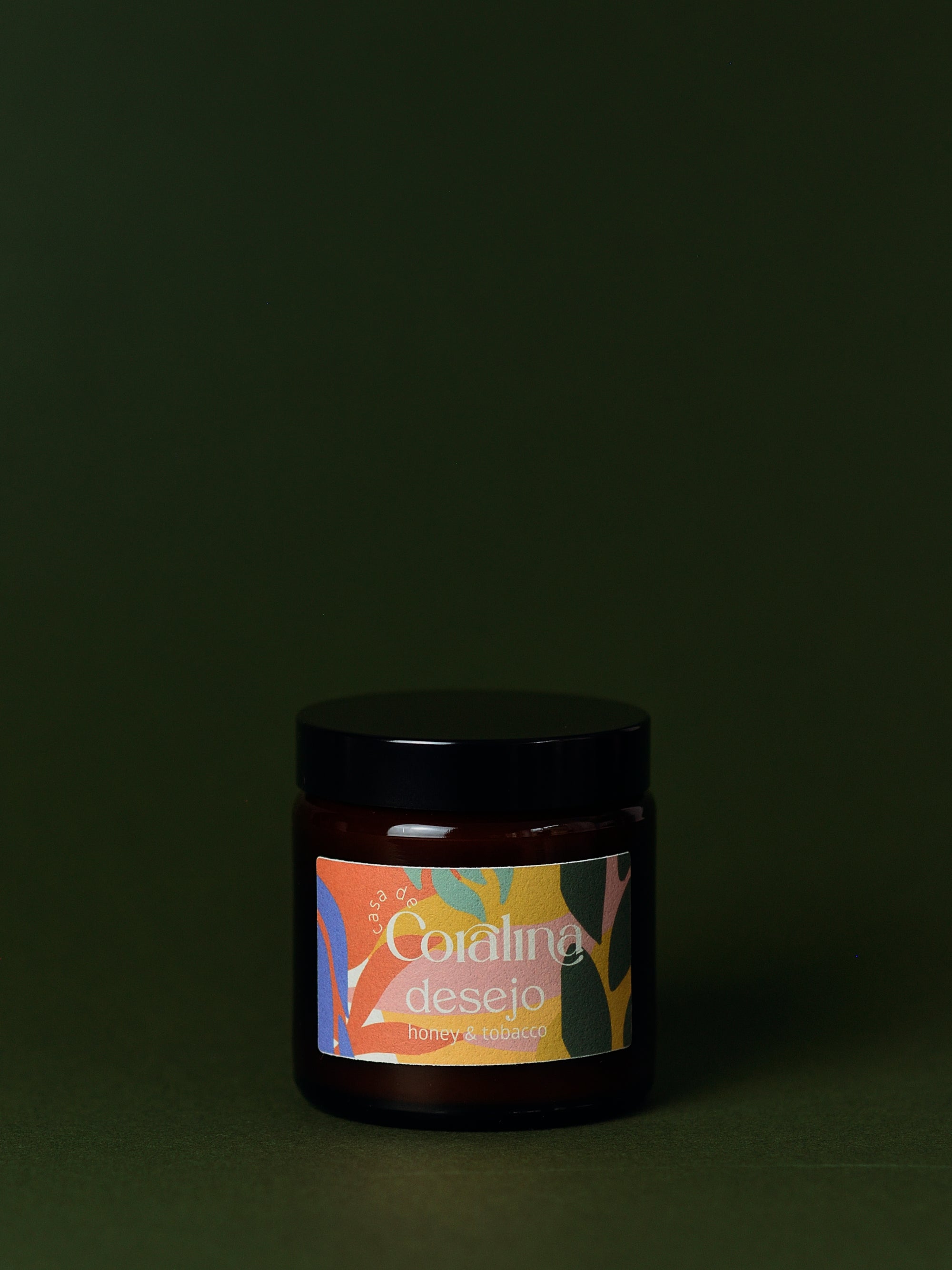 Candle Desejo - Honey & Tobacco - Small Amber Jar - 90g