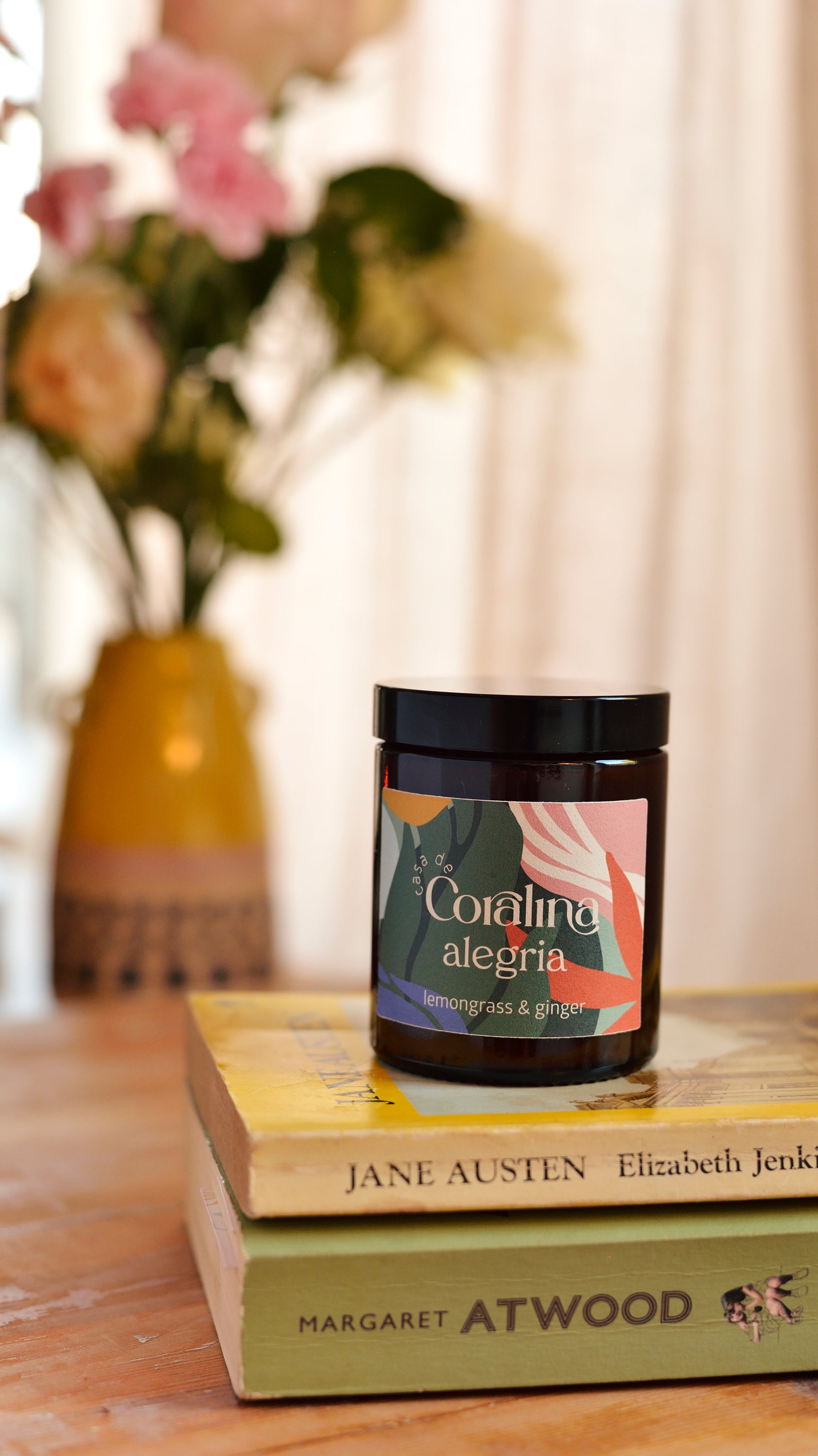 Candle Alegria - Lemongrass & Ginger - Medium Amber Jar - 150g
