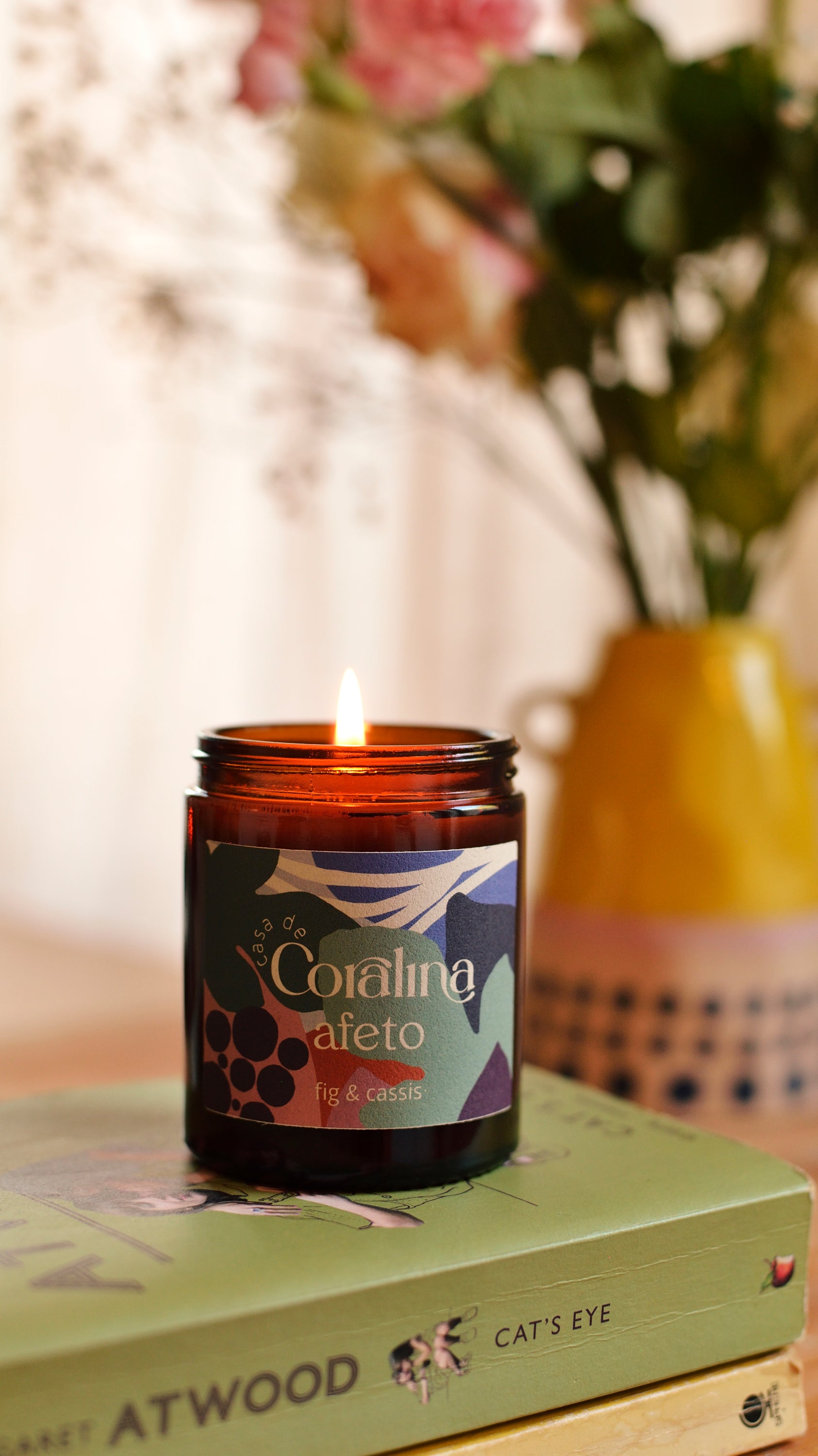 Candle Afeto - Fig & Cassis - Medium Amber Jar - 150g